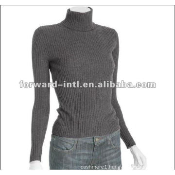 lady elegant cashmere turtle neck pullover